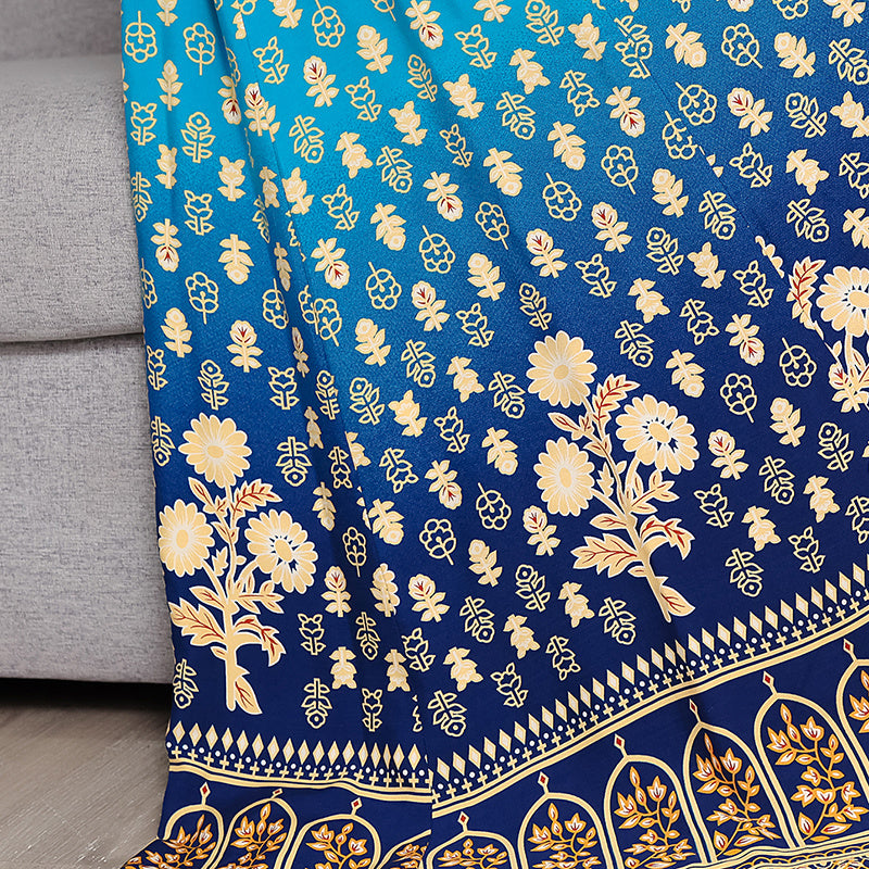 Women's Bohemian Chic Maxi Dress, Ethnic Style Embroidered Square Neck 3 4 Sleeve Flowy Party Dress