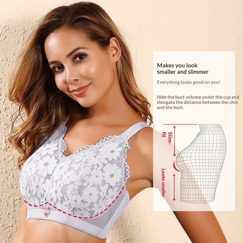 Anti-exposure Underwear Full-cup Bra That Makes A Large Bust Look Smaller