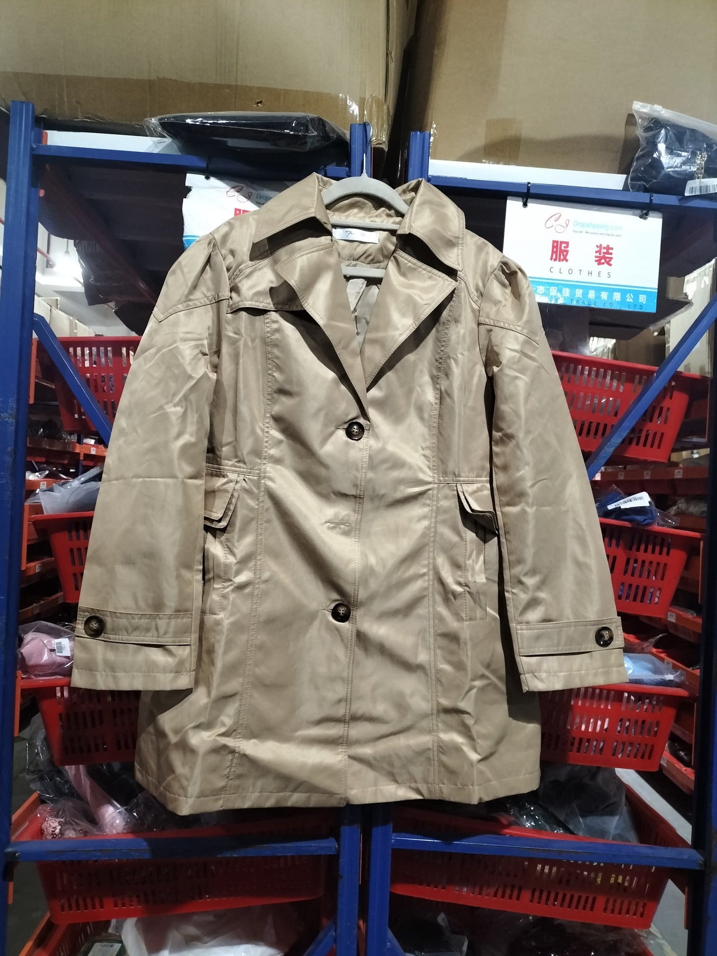 Trench coat women's new spring and autumn coat Korean style slim long