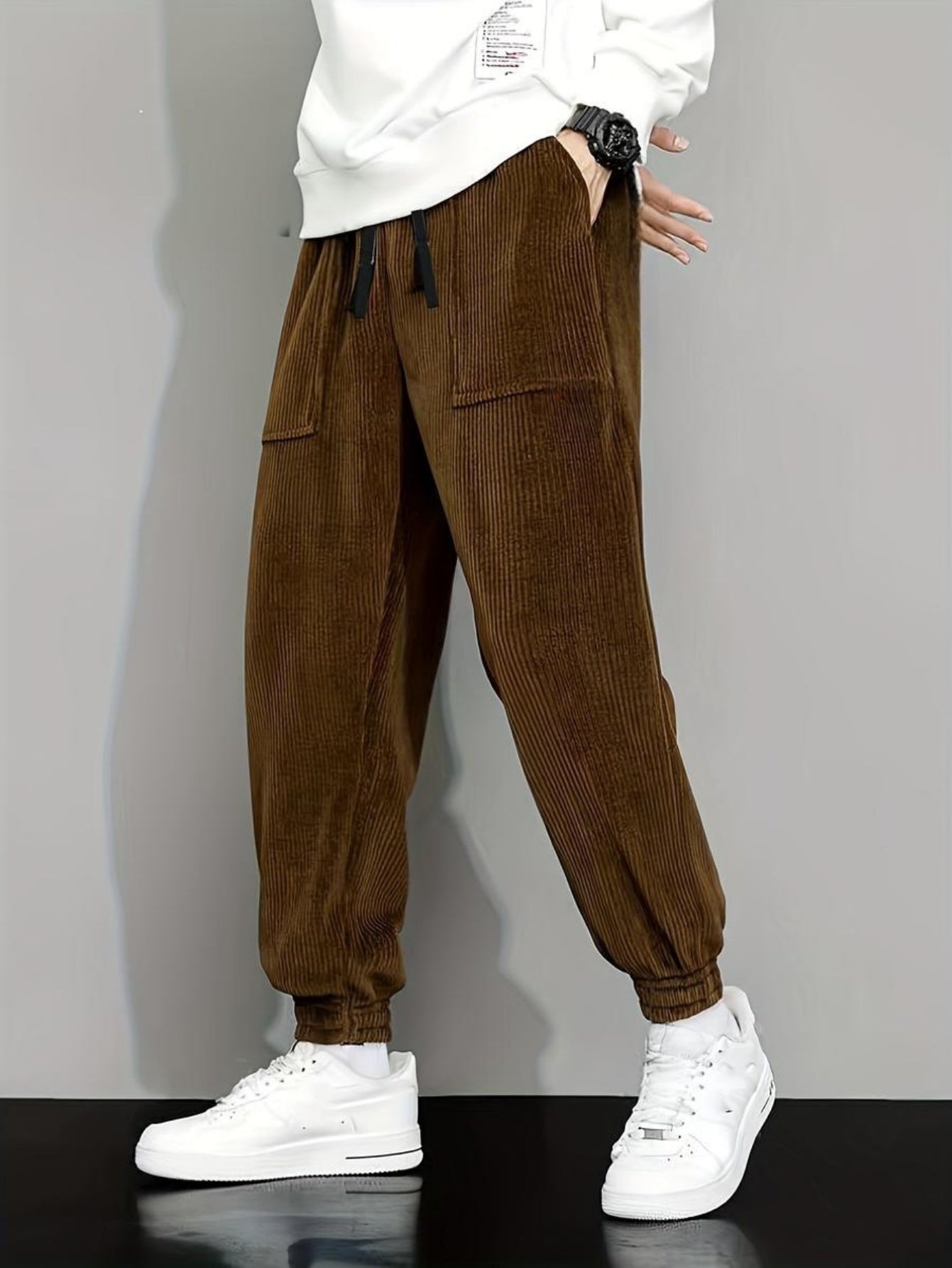 Casual Pants, Trendy And Fashionable Casual Pants, Men's Pants, Men's Pants, Long Pants, Straight Pants, Corduroy Casual Pants, Tight-fitting Casual Pants, Anti-wrinkle Casual Pants, 9-inch Pants, Men