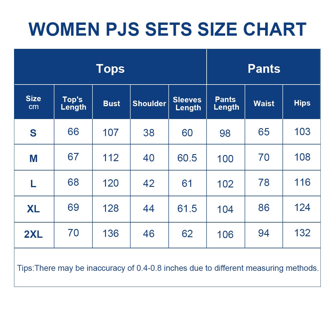 RONGTAI Cotton Womens Pajama Sets Comfy Fall Winter Pajama Set Long Sleeve Sleepwear 2 Pcs Pjs Nightwear S-XXL