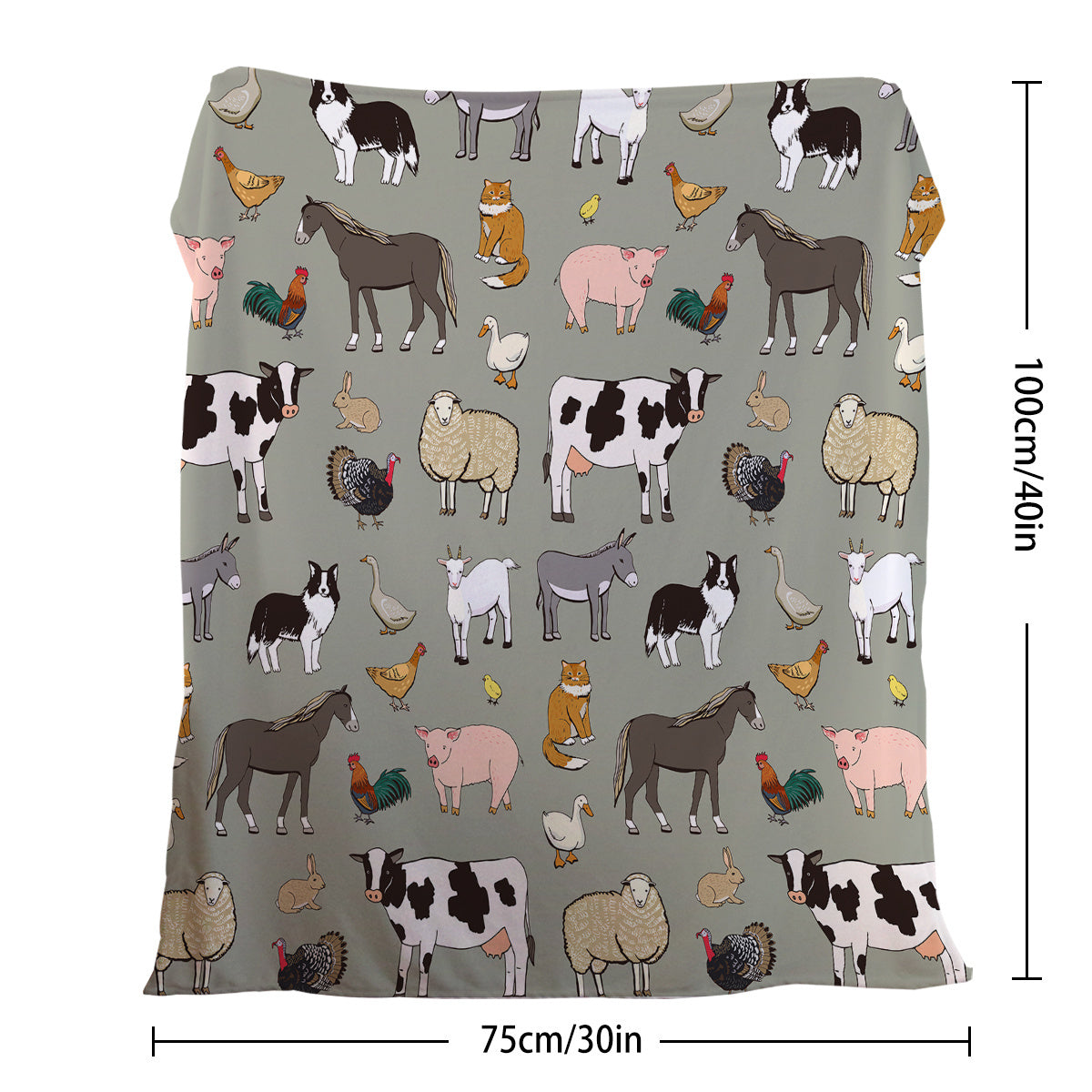 Various Animals Blanket Soft Pig Horse Durable Comfortable Blanket Women Birthday Gift Home Decoration Sofa Couch Office Bed Camping Travel  75x100cm 130x150cm 150x200cm