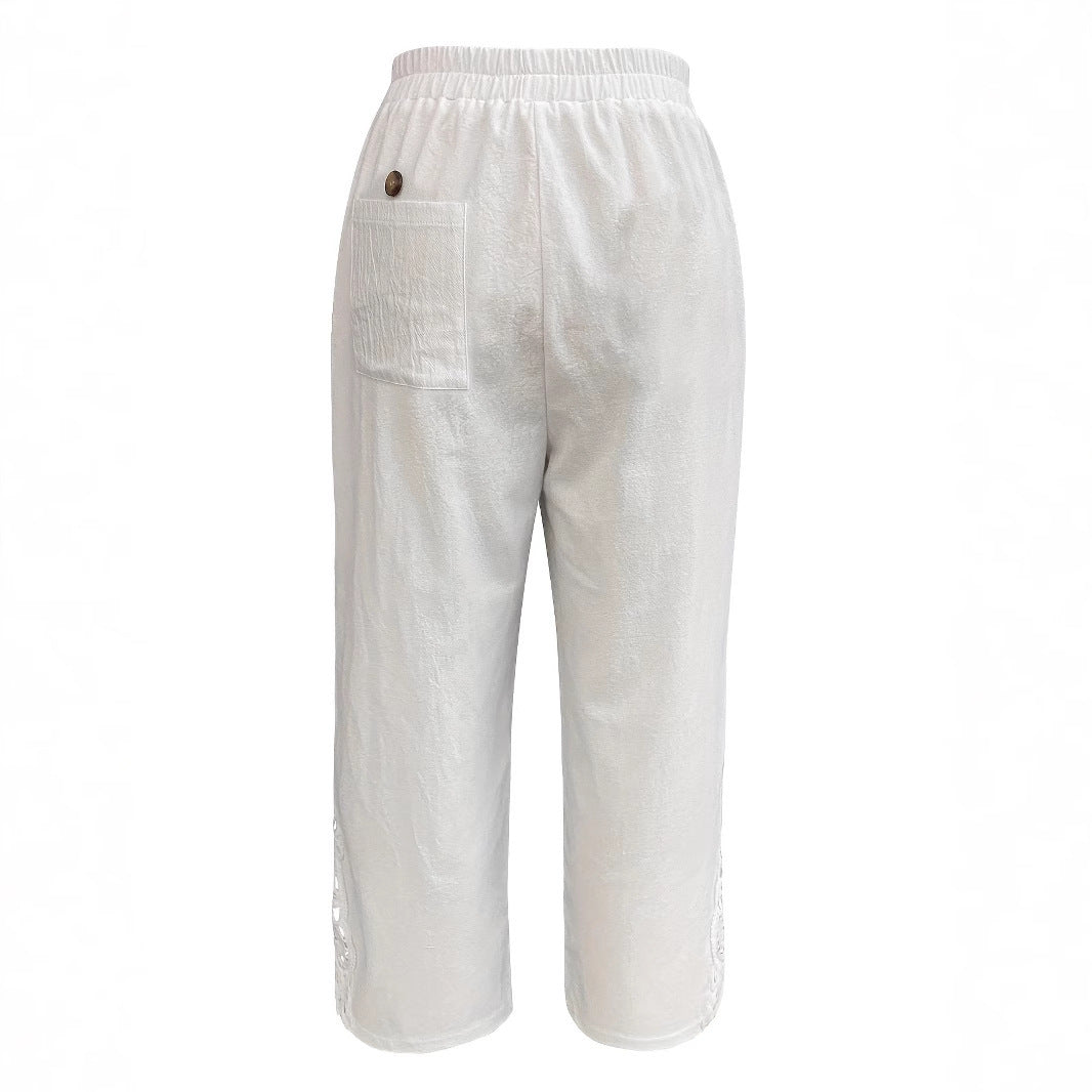 Women's Casual Pants Baggy Straight Trousers