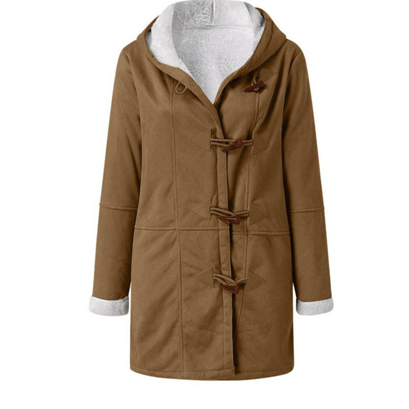 Winter Jackets For Women Sherpa Lined Jacket Women Duffle Toggle Coat Hooded Fleece Jacket
