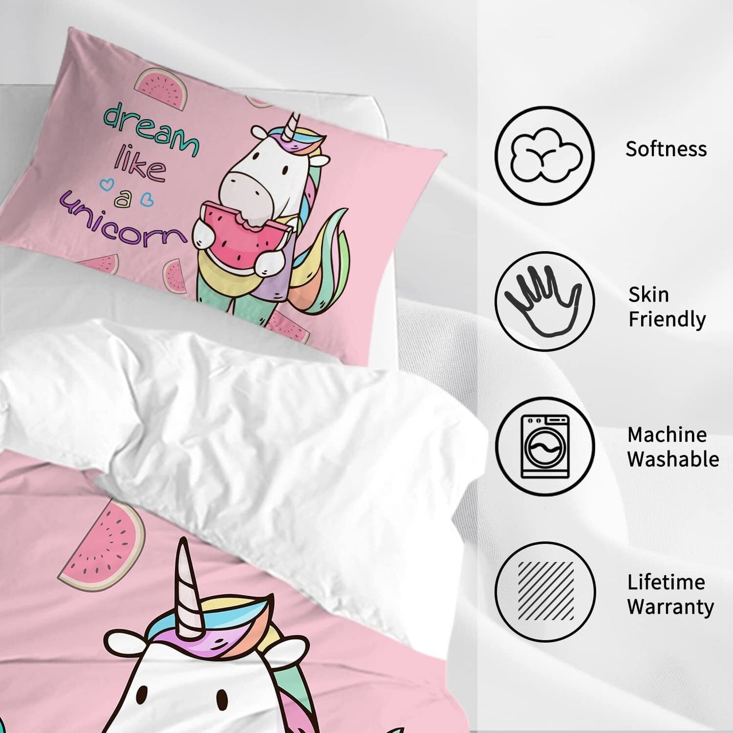3pieces Watermelon Duvet Cover Set For Comforter Bedding Queen Size