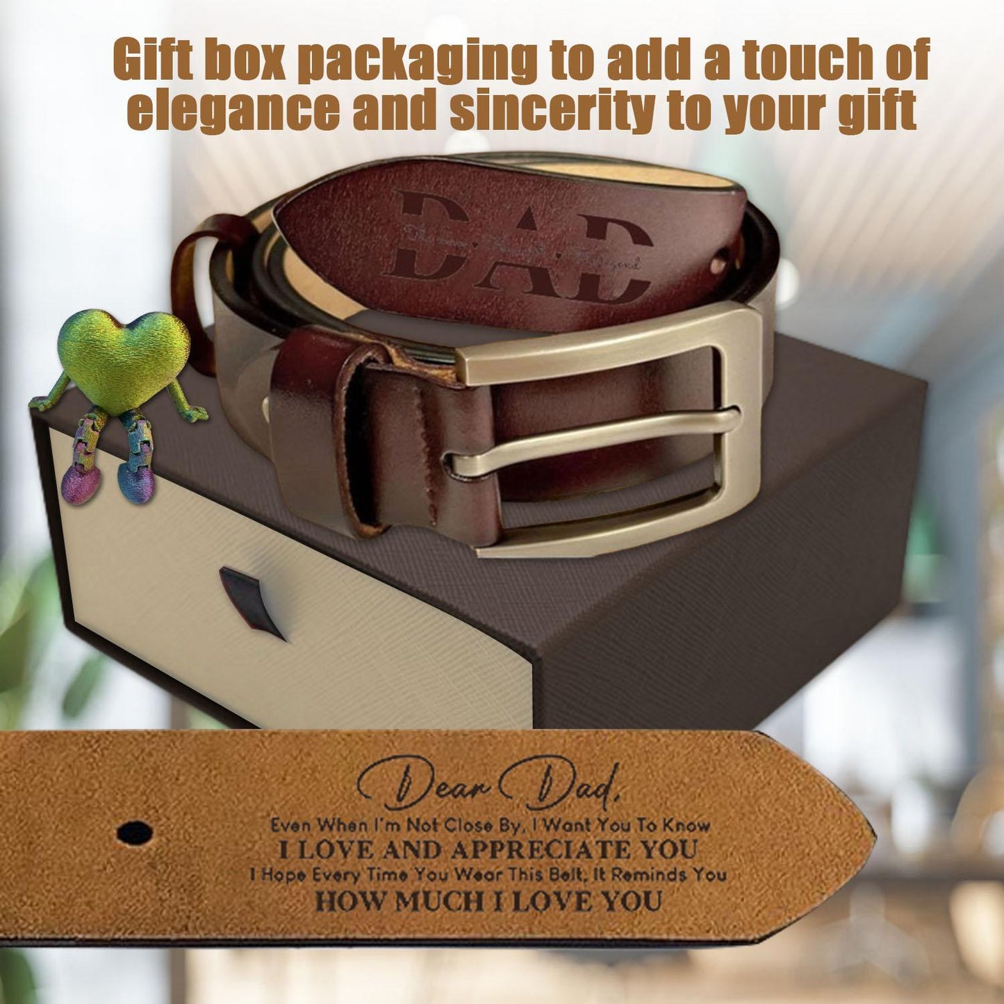 Belt For Dad - Brown - Red