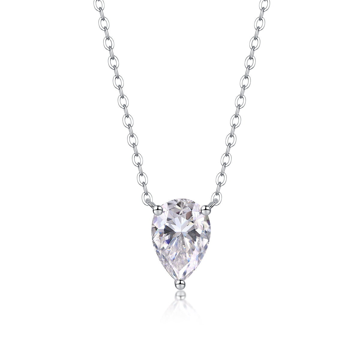 1Water Drop - Fashionable Jewelry Pendant Set With Moissanite S925 Sterling Silver And Platinum-plated Diamond, Moissanite Silver Jewelry Prohibit TikTok sales