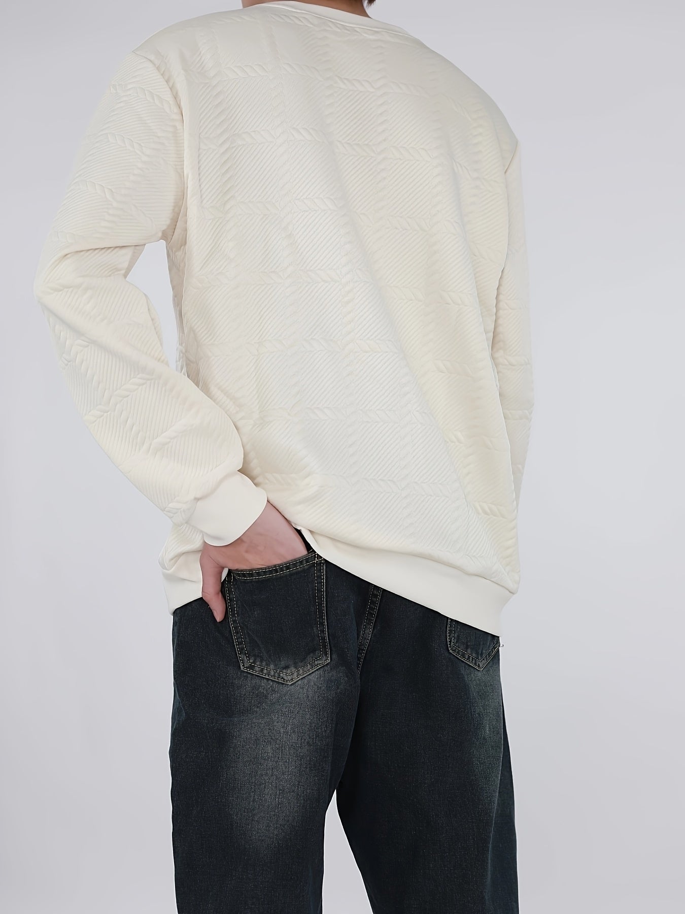 Export Quality English European And American Sizes Jacquard Round Neck Hoodie For Men And Women
