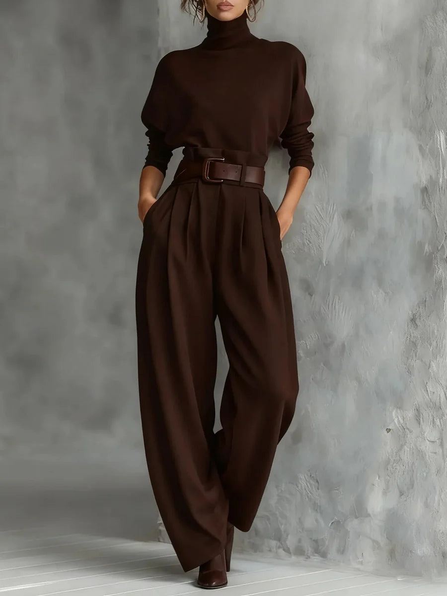 High-grade Ice Silk American High Waist Suit Pants